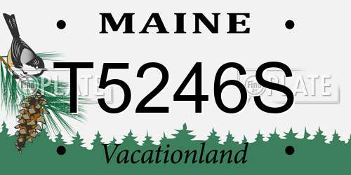 T5246S Maine License Plate