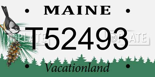 T52493 Maine License Plate