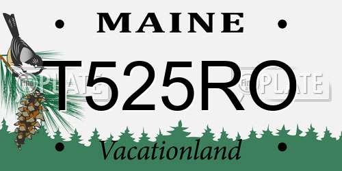 T525RO Maine License Plate