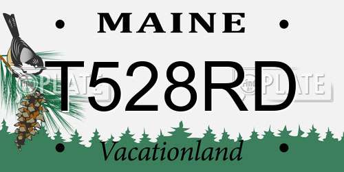 T528RD Maine License Plate