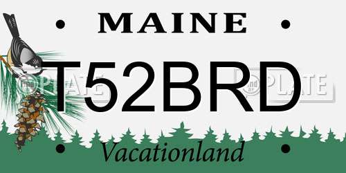 T52BRD Maine License Plate