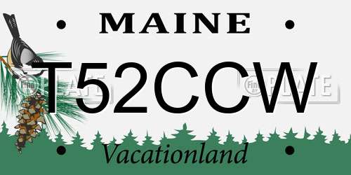 T52CCW Maine License Plate