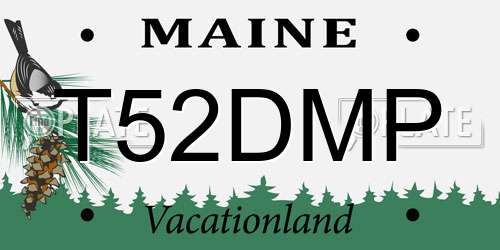 T52DMP Maine License Plate