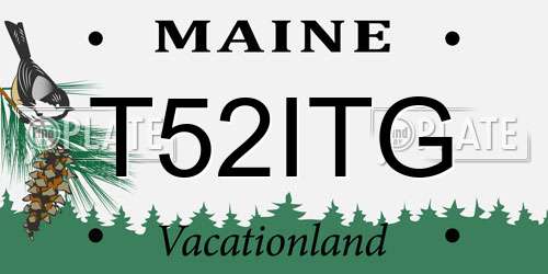 T52ITG Maine License Plate