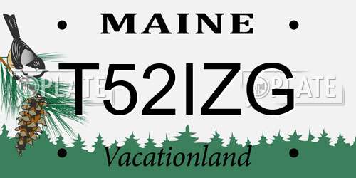 T52IZG Maine License Plate
