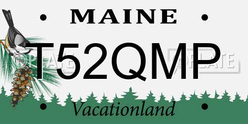 T52QMP Maine License Plate