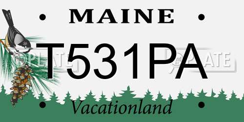 T531PA Maine License Plate