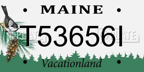 T53656I Maine License Plate