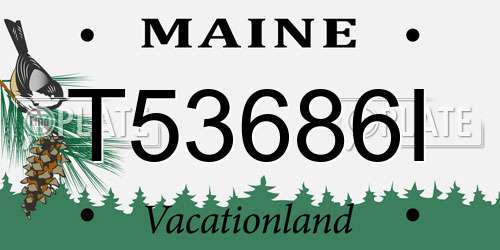 T53686I Maine License Plate