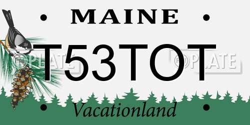 T53TOT Maine License Plate