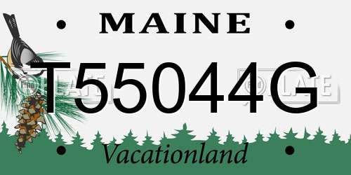 T55044G Maine License Plate