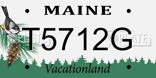 T5712G Maine License Plate