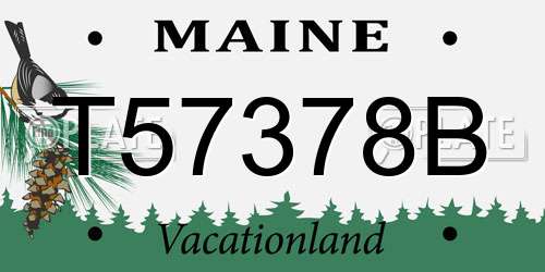 T57378B Maine License Plate