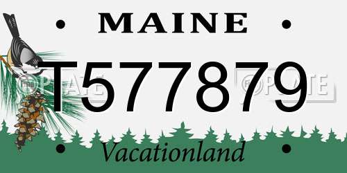 T577879 Maine License Plate