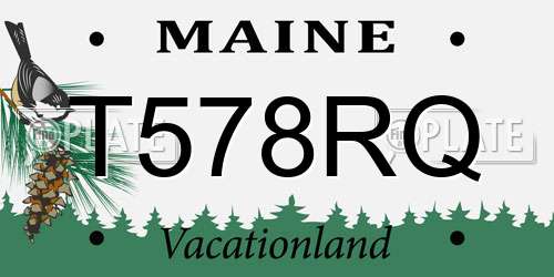T578RQ Maine License Plate