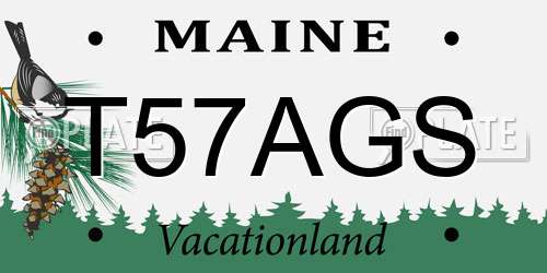 T57AGS Maine License Plate