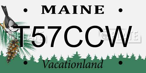 T57CCW Maine License Plate