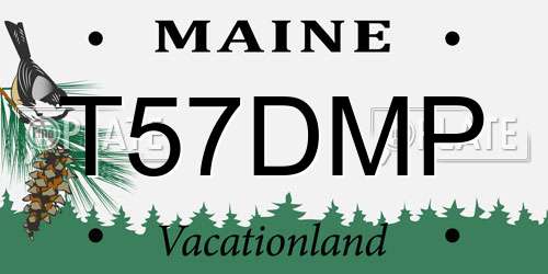 T57DMP Maine License Plate