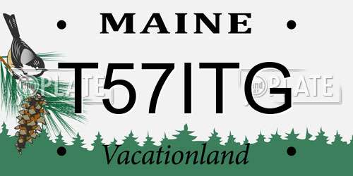 T57ITG Maine License Plate