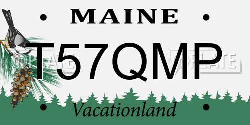 T57QMP Maine License Plate