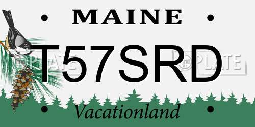 T57SRD Maine License Plate
