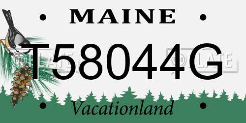 T58044G Maine License Plate