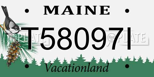 T58097I Maine License Plate