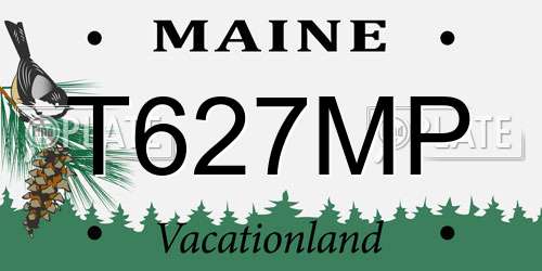 T627MP Maine License Plate