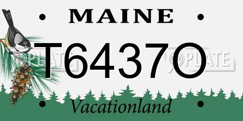 T6437O Maine License Plate