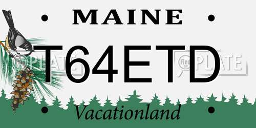 T64ETD Maine License Plate