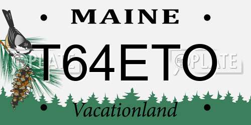 T64ETO Maine License Plate