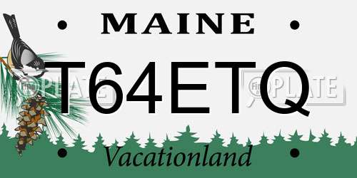 T64ETQ Maine License Plate
