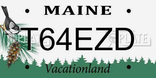 T64EZD Maine License Plate