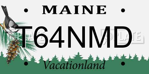T64NMD Maine License Plate