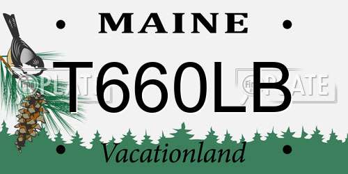 T660LB Maine License Plate