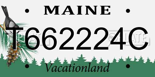T662224C Maine License Plate