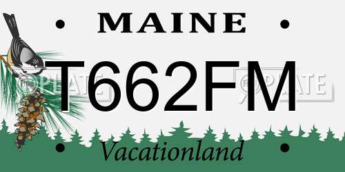 T662FM Maine License Plate