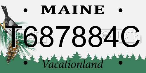 T687884C Maine License Plate