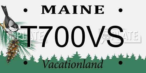 T700VS Maine License Plate
