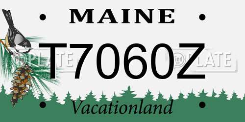 T7060Z Maine License Plate
