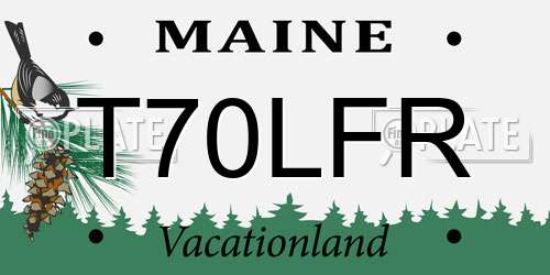 T70LFR Maine License Plate