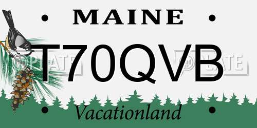 T70QVB Maine License Plate