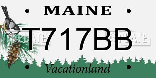 T717BB Maine License Plate