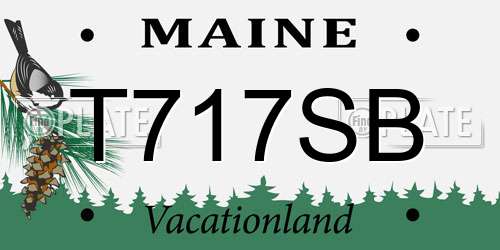 T717SB Maine License Plate