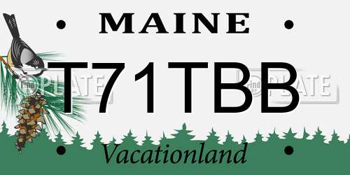 T71TBB Maine License Plate