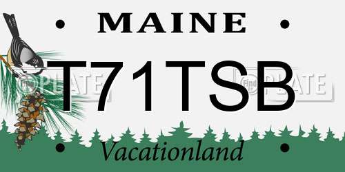 T71TSB Maine License Plate