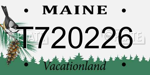 T720226 Maine License Plate