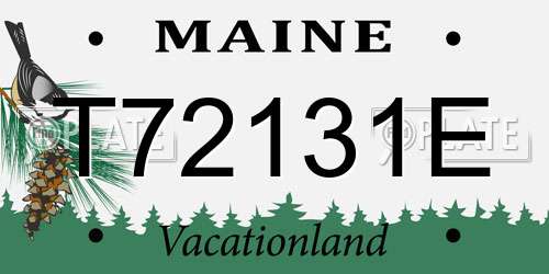 T72131E Maine License Plate