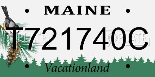 T721740C Maine License Plate