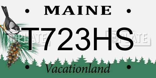 T723HS Maine License Plate